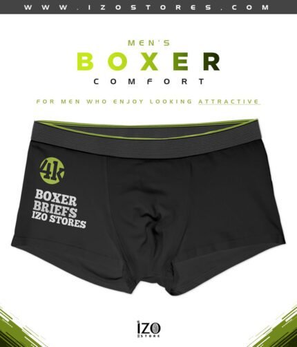 Men Boxer - Black - Cotton 100% | IZO Store