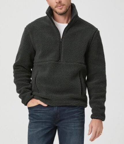 Fur Sweatshirt - Black  | IZO STORE