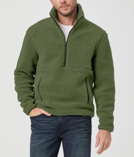 Fur Sweatshirt - Darkgreen | IZO STORE