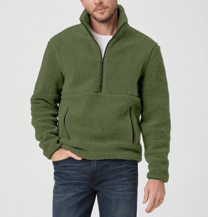 Fur Sweatshirt - Darkgreen | IZO STORE