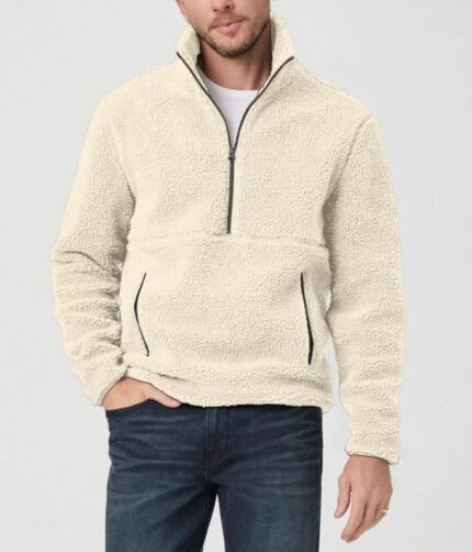 Fur Sweatshirt - Beig | IZO STORE