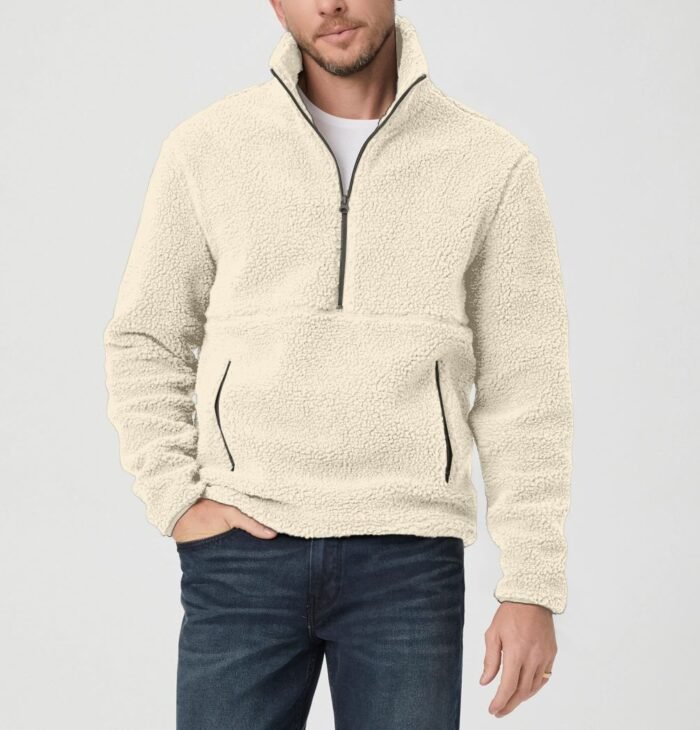 Fur Sweatshirt - Beig | IZO STORE