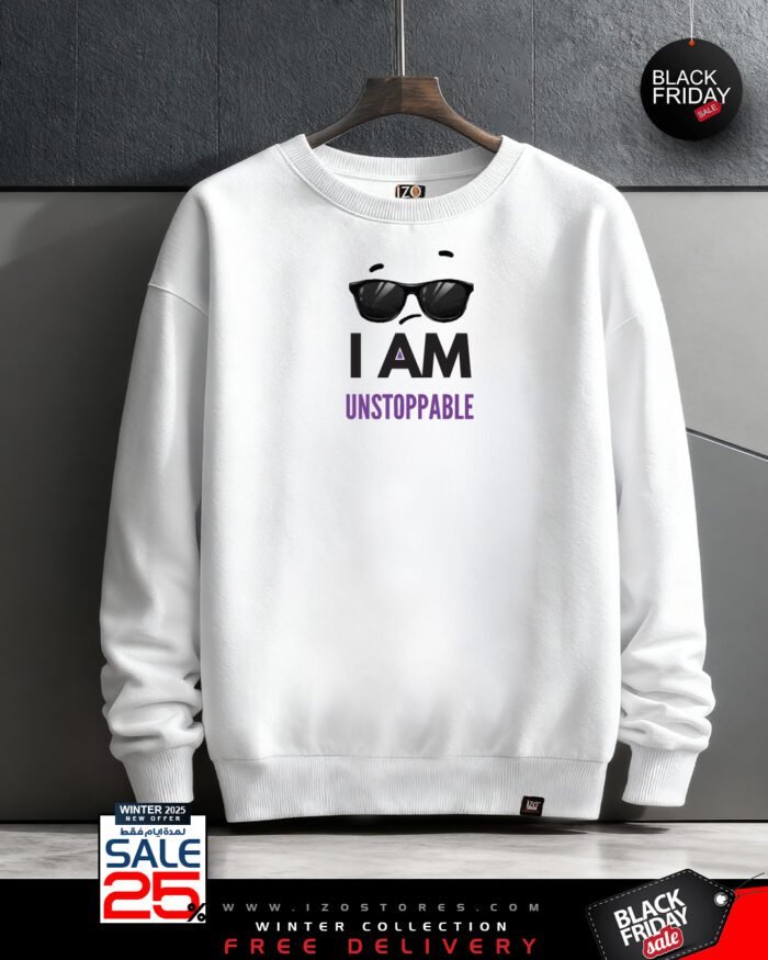 Unstopable White - Sweatshirt Round For Men IZO Store
