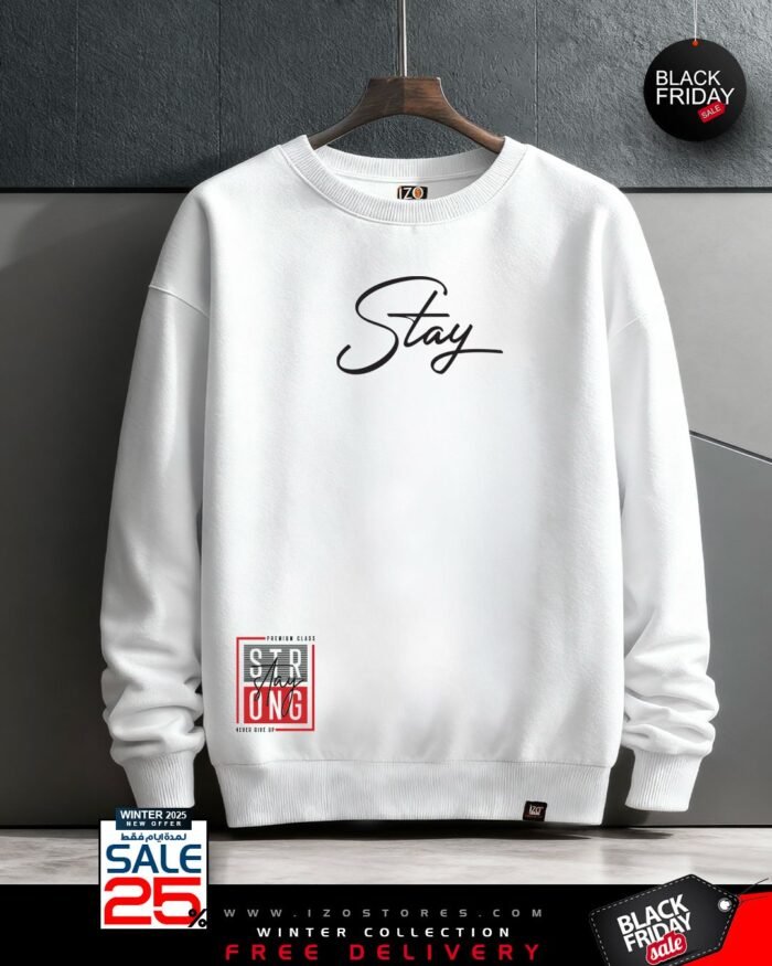 WhatsApp Image 2025-11-29 at 6.33.58 PM Stay classs White - Sweatshirt Round For Men IZO Store