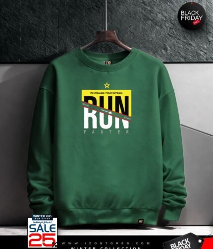 Run Dark Green - Sweatshirt Round For Men IZO Store