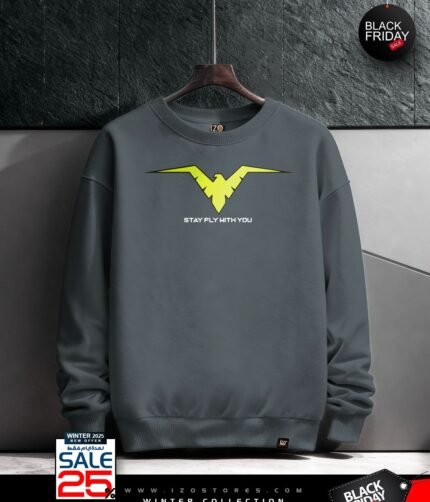 Stay with me Dark Gray -Sweatshirt Round For Men IZO Store