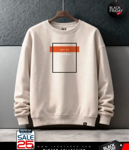 Out control Beig - Sweatshirt Round For Men IZO Store