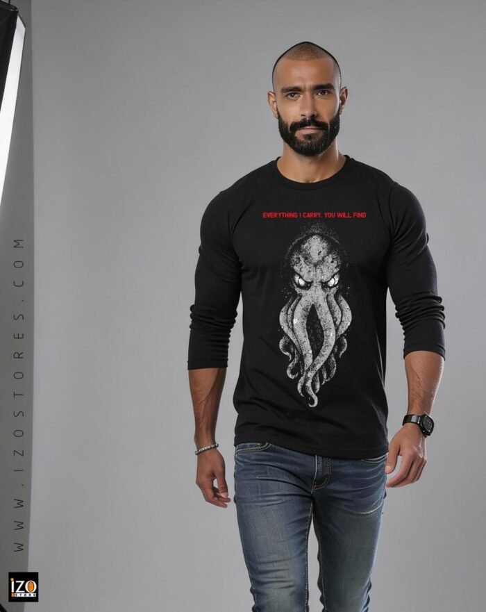 WhatsApp Image 2025-12-17 at 10.23.57 PM Octopus LongSleeve T-shirt Black | IZO Store