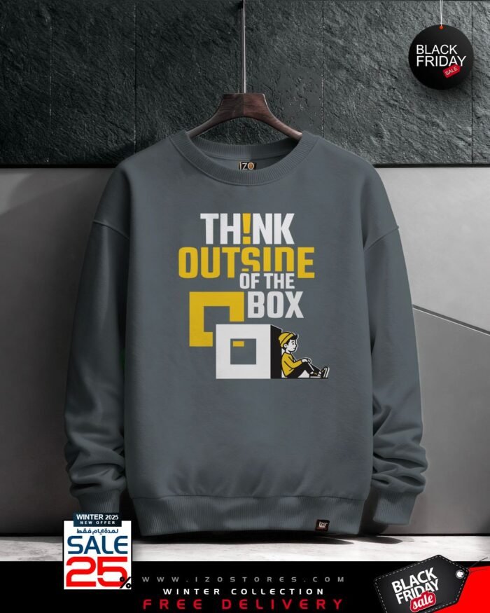 WhatsApp Image 2026-01-05 at 18.50.31 Think Box Boy Dark Gray - Sweatshirt Round For Men IZO Store