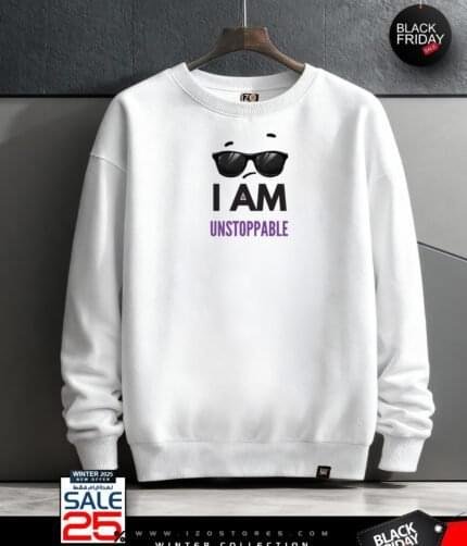 Unstopable White - Sweatshirt Round For Men IZO Store