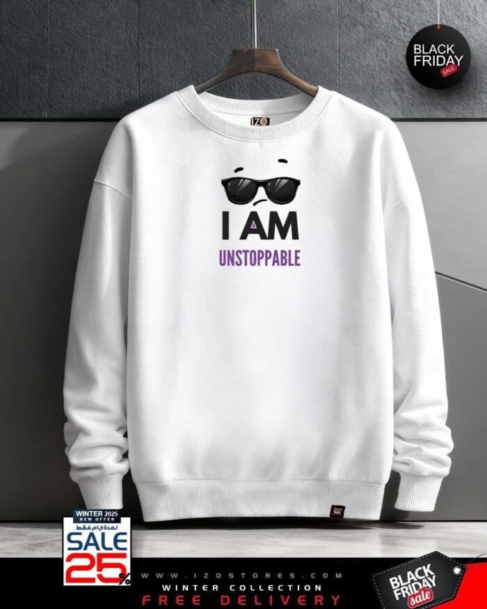 Unstopable White (1) Unstopable White - Sweatshirt Round For Men IZO Store