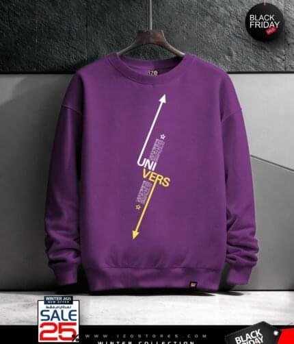 Univers Eggplant - Sweatshirt Round For Men IZO Store